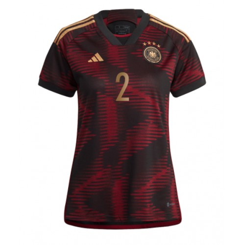 Tyskland Antonio Rudiger #2 Bortedrakt Kvinner VM 2022 Kortermet Tyskland Antonio Rudiger #2 Bortedrakt Kvinner VM 2022 Kortermet